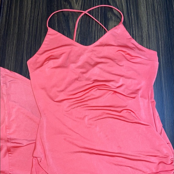 Fashion Nova - mere a Cross back Midi Dress: Coral - Picture 5 of 6